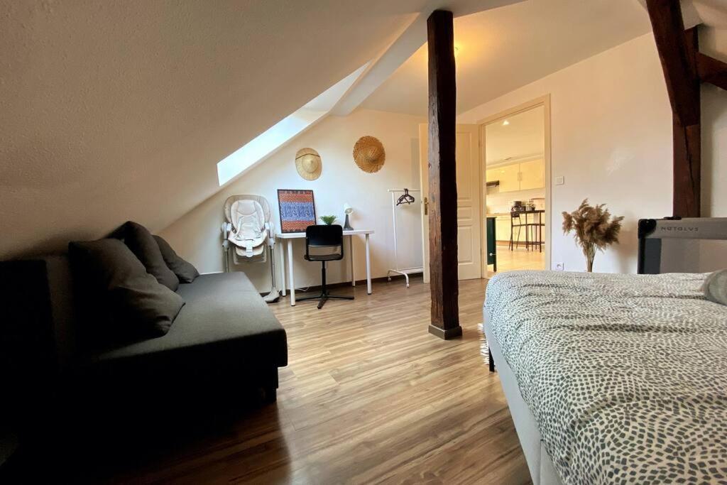 10Min Bus Strasbourg Centre-Parking Prive-Wifi-Tv Apartment Bischheim Bagian luar foto