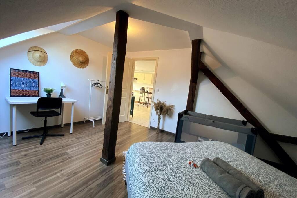 10Min Bus Strasbourg Centre-Parking Prive-Wifi-Tv Apartment Bischheim Bagian luar foto